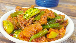 राजस्थानी काचरे मिर्ची की लौंजी Kachra Mirchi Ki Sabji Recipe In Marwadi #food #recipe