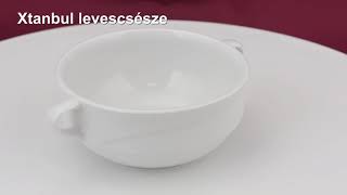 X-TANBUL Levescsésze+alj, 0,3 l, fehér porcelán