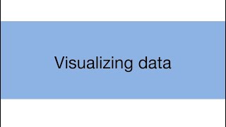 Lecture 2.2: Visualizing data