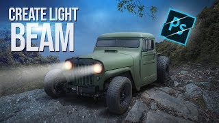 How to Create Car Light Beam | Photoshop cc 2019 | Arunz Creation