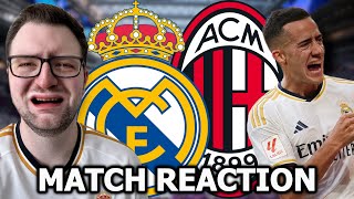 REAL MADRID VS AC MILAN CHAMPIONS LEAGUE MATCH REACTION