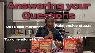 ANSWERING YOUR QUESTIONS AND READING CONFESSIONS WHILE I BAKE….