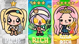 Poor and Rich and Giga Rich In School | Toca Life Story |Toca Boca