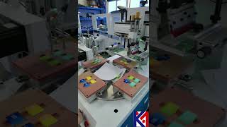 Automatic turntable screen printing machine for electronic cigarette pipe