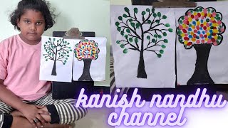 Fingerpaint for kids/How to make tree 🌳finger print.