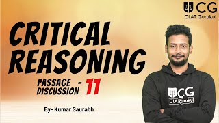 Critical Reasoning | Passage Discussion - 11 | By - Kumar Saurabh