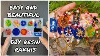 Beautiful and easy resin rakhi ideas 🌈. How to make resin rakhi. DIY Resin rakhi. Easy resin rakhi.