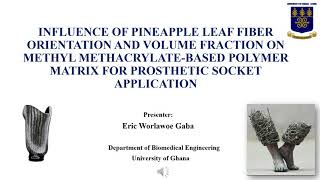 Eric Worlawoe Gaba:  Influence Of Pineapple Leaf Fiber Orientation And Volume Fraction...