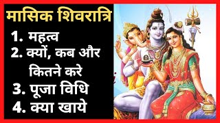 मासिक शिवरात्रि व्रत विधि | Masik shivratri Vrat Vidhi and Udyapan | Shivratri Vrat Vidhi in hindi