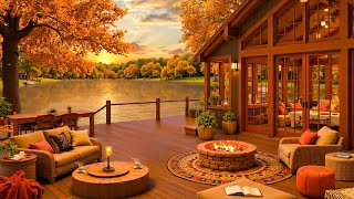 Soft Jazz for a Peaceful New Day - Positive Bossa Nova with a Cozy Autumn Fireplace