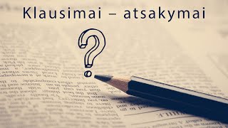 #01 Klausimai – atsakymai