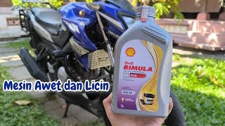 Ganti Oli Yamaha Vixion Pakai Oli Diesel Shell Rimula R4 Plus