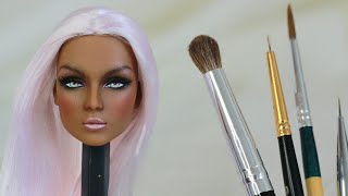 doll repaint tutorial / fashion royalty doll " Lilith Blair" repaint