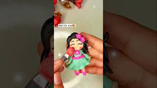 How to make cute girl keychain 😍🥰  #shorts