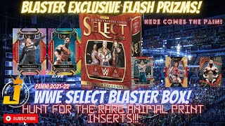 WWE SELECT Blaster Box - FLASH PRIZM EXCLUSIVES & ANIMAL PRINT HUNT! (PANINI TRADING CARDS)