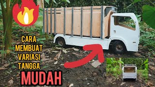 CARA MEMBUAT VARIASI TANGGA. ( MINIATUR TRUCK )GANTENG LOP😎