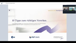 Webinar: 10 Tipps zum richtigen vererben vom Steuerberater und Financial Planner