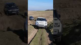 Driving along Plenmeller Fell in Northumberland #newdefender #landrover #greenlaning