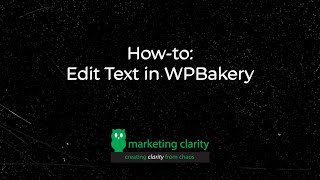 Edit Text on a WordPress Page in WPBakery