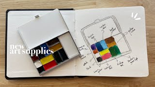 New watercolor supplies / art toolkit pocket palette setup