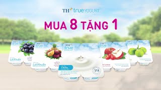 Sữa Chua Ít Đường TH true YOGURT | Mua 8 tặng 1