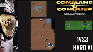 /Command & Conquer Remastered/ (Skirmish) 1VS3 HARD AI  I Just a good Map I