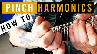 How to learn Pinch Harmonics on Guitar - Lesson