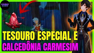 Genshin Impact - Tesouro Especial e Calcedônia Carmesim Secreta