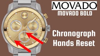 MOVADO BOLD VERSO CHRONOGRAPH HANDS RESET