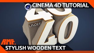 Cinema 4D Tutorial - Stylish 3D Wooden Text Structure