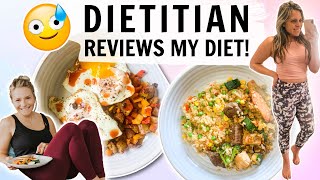 DIETITIAN REVIEWS WHAT I EAT IN A DAY! (the tea is HOT!) | DIETITIAN REACTS