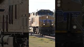 UP Intermodal makes its way through Hutchinson with a SD70M! (Filmed from a friend)