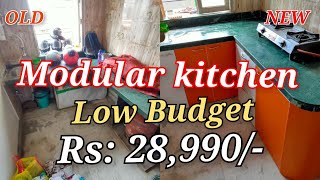 low budget modular kitchen work with material Details | With Customer Review