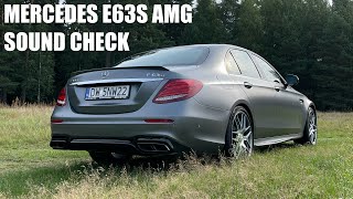 MERCEDES BENZ E63S 4.0 V8  W213 AMG SOUND CHECK EXHAUST