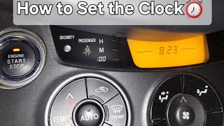 How to Set the Clock on a 2018 and 2010 Toyota RAV4