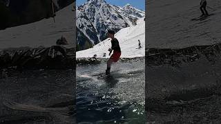 Boys Pond Skim - Water Slide Challenge Grimentz [22] #skiing #ski #switzerland #suisse #schweiz