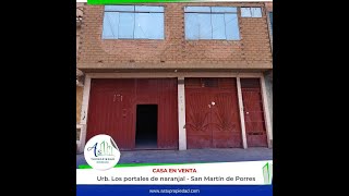 Venta Casa 3 Pisos Urb Los Portales de Naranjal San Martin de Porres