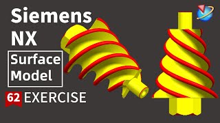 Siemens NX Tutorial for beginners,Meat Mincer Screw surface exercise -62