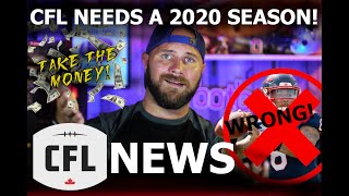 CFL NEWS: CFL Player bashes XFL & CFL still needs MONEY!