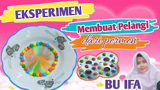 EKSPERIMEN WARNA MEMBUAT PELANGI 🌈 DARI PERMEN KACAMATA