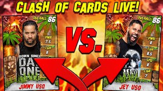 🔴CLASH OF CARDS LIVE JIMMY USO VS. JEY USO!