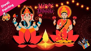 Diwali Puja Drawing | Colorful Laxmi Ganesha | Diwali Song | Blue Appu #DiwaliDrawing