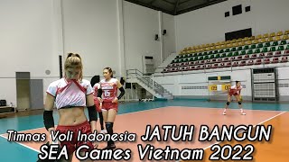 Jatuh bangun Timnas voli putri Indonesia : Passing Drill : SEA Games Vietnam 2022 #seagames