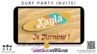 Surf Party - CUSTOMIZE THIS VIDEO INVITE!