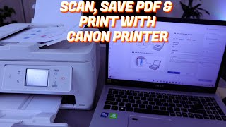 How To Scan with Canon TS7750i Printer To Computer, Save PDF and Print Double side Review