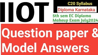 IIOT Question paper & Model Answers#IIOT#Industrial Internet of Things#Diploma MakeupExam July2024