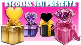 ESCOLHA O PRESENTE PELA COR,  🎁 CHOOSE YOUR GIFT PINK GOLD PURPLE ✨ (OUTFIT & MAKEUP IDEAS!) 💙🖤💛