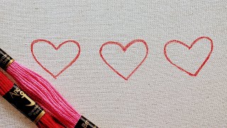 3 VERY EASY LITTLE HEART EMBROIDERY DESIGNS FOR BEGINNERS #embroiderypatterns