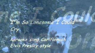 So lonely I could cry - karaoke Carl Flemish