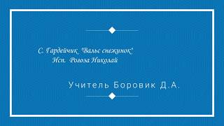 С. Гардейчик "Вальс снежинок",  исп. Рогоза Николай